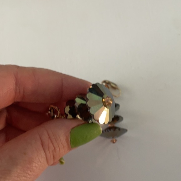 Flying Saucers AB Crystals Glass Disc Earrings - Picture 10 of 16